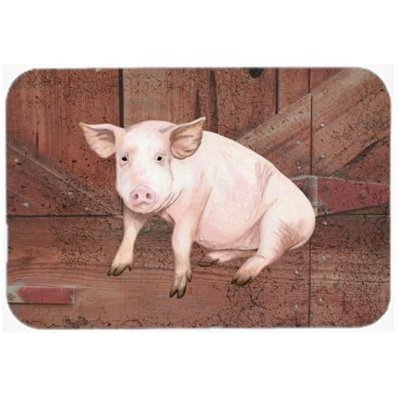 7.75 x 9.25 In. Pig At The Barn Door Mouse Pad, Hot Pad Or Trivet