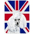 thumbnail image 1 of 7.75 x 9.25 In. White Toy Poodle With English Union Jack British Flag Mouse Pad, Hot Pad Or Trivet, 1 of 1