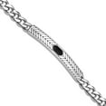 thumbnail image 1 of 7.75mm 925 Sterling Silver Enameled Bar Mens Bracelet 8 Inch Link Bracelet for Men - 21.1 Grams, 1 of 2