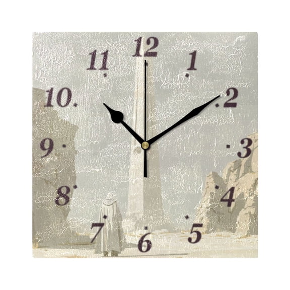 7.78in Animation Style Square Wall and Table Clock Dual Use Vintage Design in Black or Gold