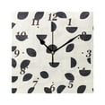 thumbnail image 1 of Black Geometric Pattern Wall Clock Square Clock Decoration Creative Clock Dual Use Black Pointer 7.78in, 1 of 10