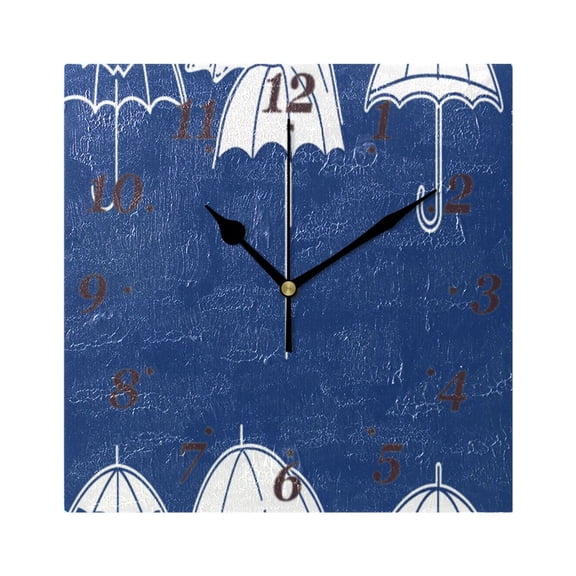 Floating Umbrella Wall Clock Square Clock Decoration Creative Clock Dual Use Black Pointer 7.78in
