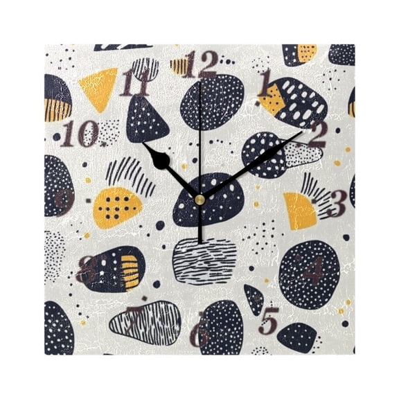 Irregular Dots Design Wall Clock Square Clock Decoration Creative Clock Dual Use Black Pointer 7.78in