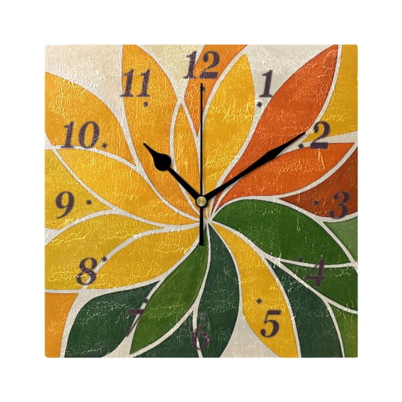 Kaleidoscope Pattern Wall Clock Square Clock Decoration Creative Clock Dual Use Black Pointer 7.78in