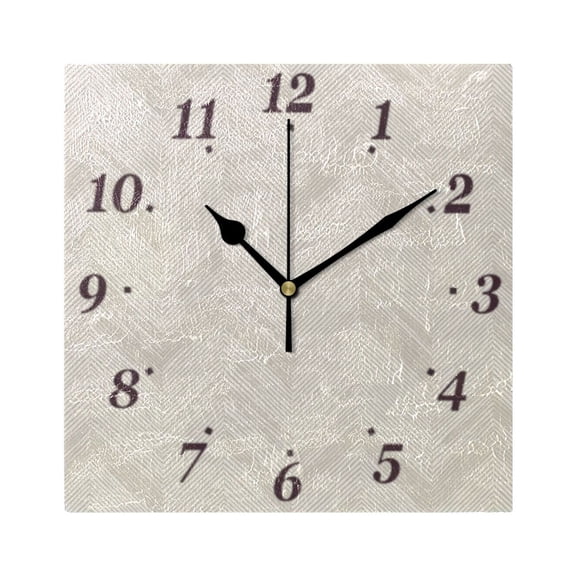 Light Colored Stripes Wall Clock Square Clock Decoration Creative Clock Dual Use Black Pointer 7.78in