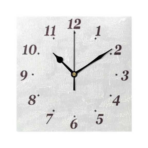 Simple Pattern Wall Clock Square Clock Decoration Creative Clock Dual Use Black Pointer 7.78in
