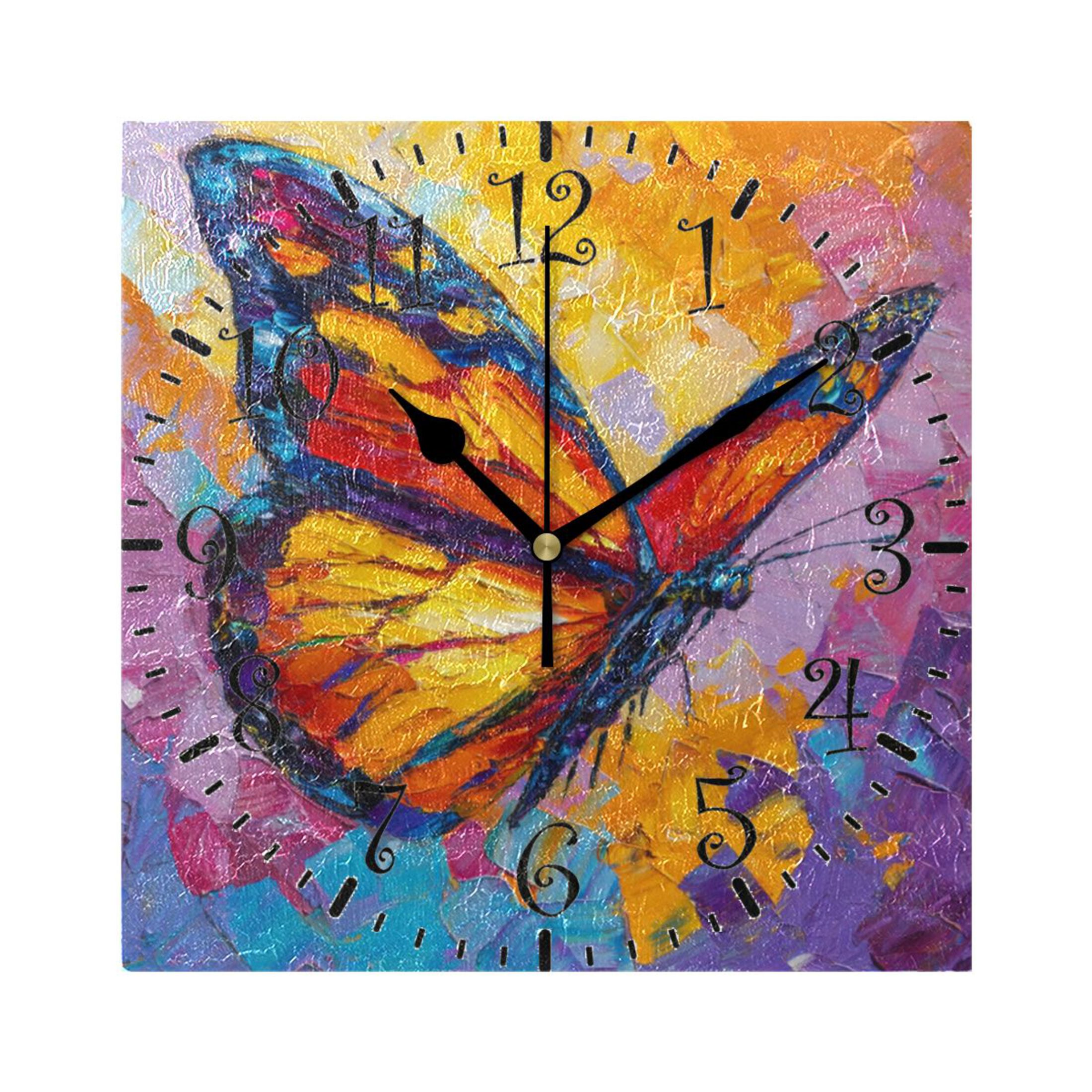 7.78in Square Artistic Wall Clock Dual-Purpose Tabletop & Hanging Decor ...