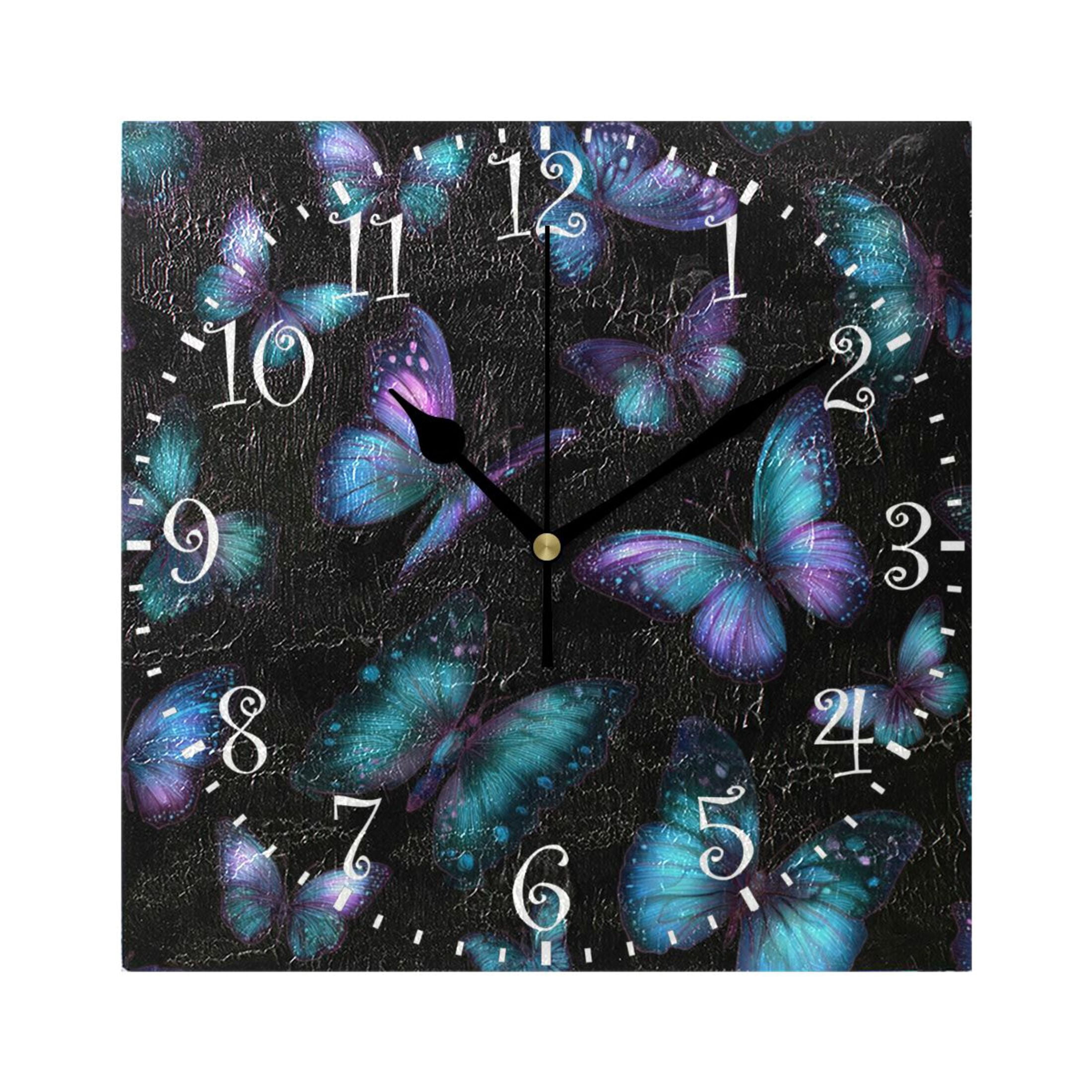 7.78in Square Artistic Wall Clock Dual-Purpose Tabletop & Hanging Decor ...