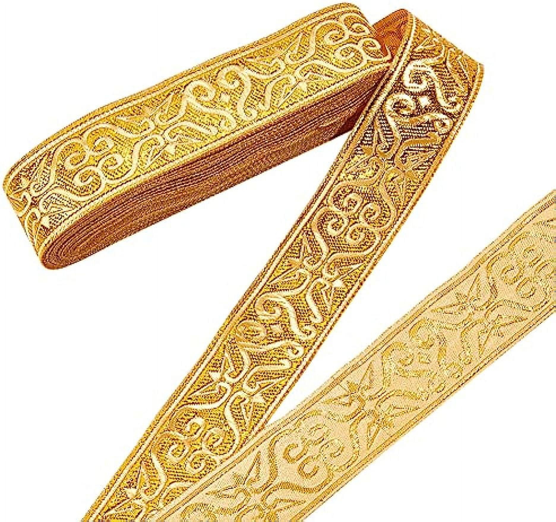 【新品】bow.a ボウエー INDIAN CUT JACQUARD TOPS Amazon.com: NBEADS 7.7 Yards Gold Jacquard Ribbon Trim, 1-1