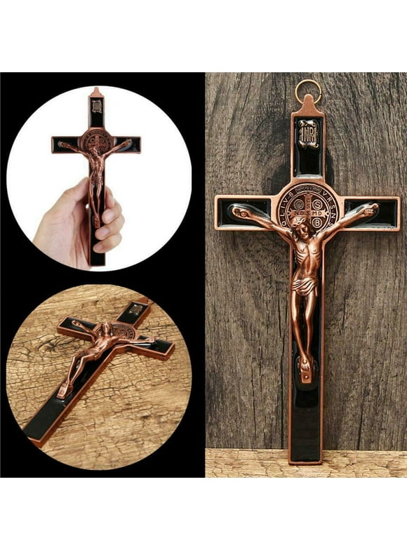 7.7inchx3.7inch Catholic Cross Crucifix Saint Wall Cross Jesus Christ INRI Wall Decor Hanging