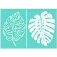 thumbnail image 1 of 7.7x5.5 Inch Self-Adhesive Silk Screen Printing Stencil Monstera Leaf Reusable Pattern Stencils for Painting on Wood Fabric T-Shirt Wall and Home Decorations, 1 of 8