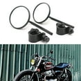 thumbnail image 1 of 7/8"-1" Round Handlebar Rear View Side Caliper Mirror For Cafe Racer Cruiser Chopper Dyna 1200 883, 1 of 9