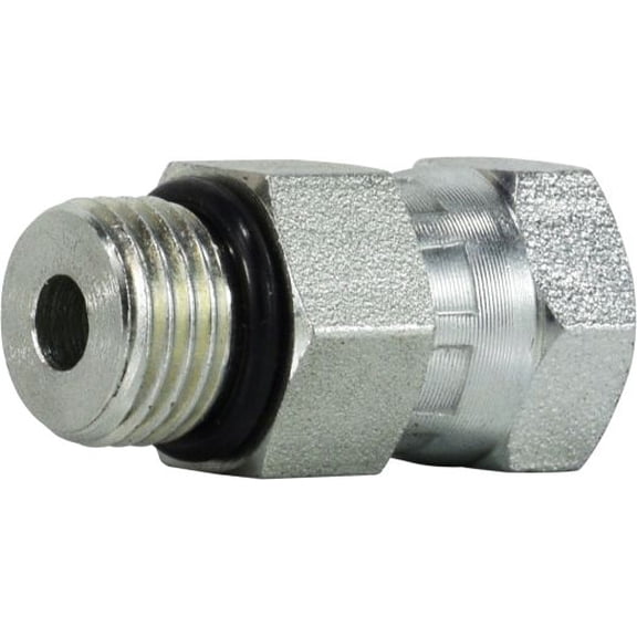7/8-14 X 3/8-18 O-Ring Swivel Adapter, Steel SAE O-Ring Fittings, Hydraulics