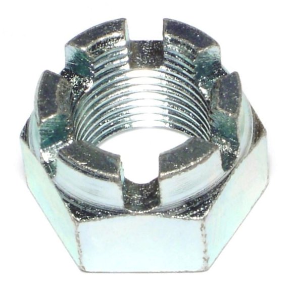 7/8"-14 Zinc Plated Steel Fine Thread Castle Hex Nuts CSTLN-012 (2 pcs.)