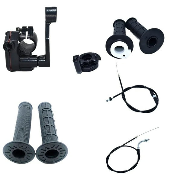 Applies to 7/8" 22mm ATV Quad Throttle Lever Thumb Control Assembly with Accelerator Cable and Grips For 50cc 70cc 90cc 110cc