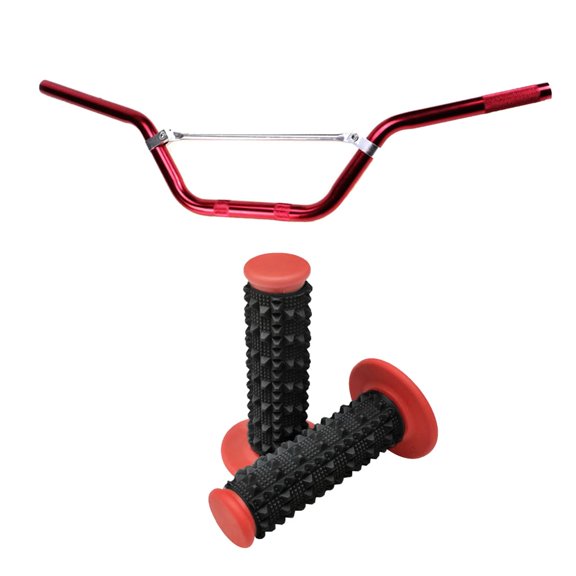 7/8" 22mm Dirt Pit Bike Handlebar Fat Bar with Handle Bar Hand Grips for Offroad Motorcycle Pocket Rocket Monkey Bike Trail Mini Bike SSR CRF50 XR50 KX65 XR70 CRF70 KLX110 110cc-150cc