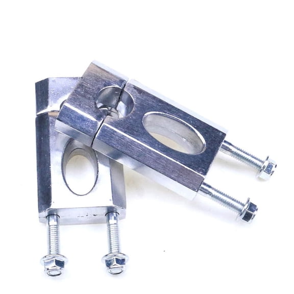 7/8'' 22mm Handlebar Clamp Risers Silver Aluminum CNC Front Fork Handle Bars Mounting Clamp Risers for Pit Dirt Bike Thumpstar Atomik CRF XR SSR KLX KX YZ RM EXC Taotao