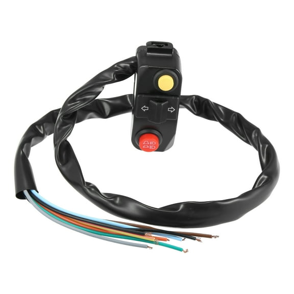 7/8" 22mm Motorcycle Handlebar Switch Assembly with Horn Indicator High Low Beam Light
