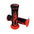 thumbnail image 1 of 7/8\" 22mm Rubber Flame Handle Grips Flame Soft Motorcycle Handlebar Hand, 1 of 6