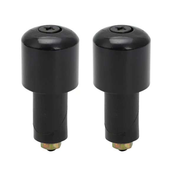 7/8" (22mm) Solid Iron Handlebar End Weights - Vibration Damping Grips for Motorcycle, Bike, ATV | Universal Fit Black Anti-Vibration Plugs