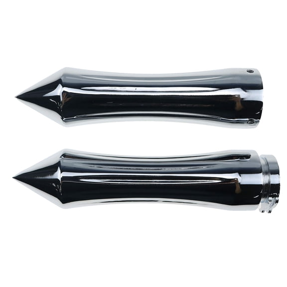 7/8" 22mm Spike Handlebar Motorcycle Handgrip Hand Grips For Harley Honda Kawasaki Suzuki Yamaha Cruiser Chopper Cafe Racer (Chrome)