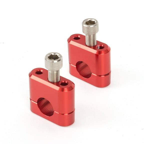 7/8" 22mm Standard Universial Motorcycle/Dirt Bike/ATV/Scooter Bar Handlebar Mounts Riser Clamp Red