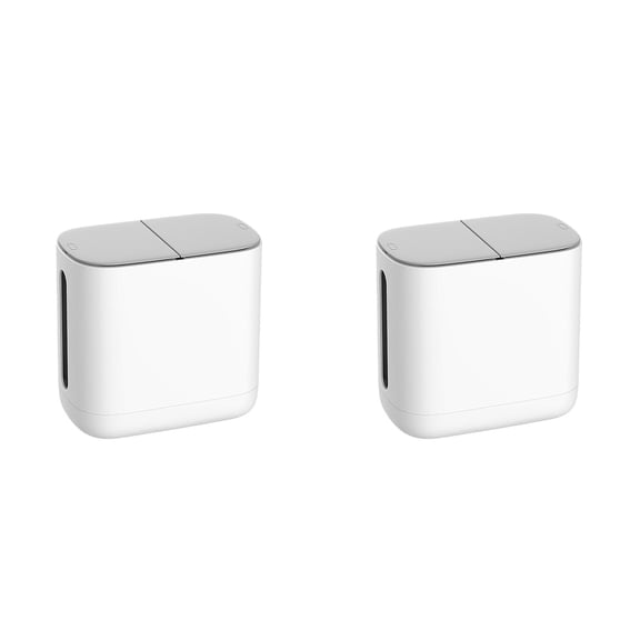 7.8*4.6*7.2 Inch 2-in-1 Mini and Paper Towel Box, Multifunctional Desk Can with Built-in Paper Towel Holder, Countertop Can with Lid, Garbage Bin for Office Home Bathroom Kitchen