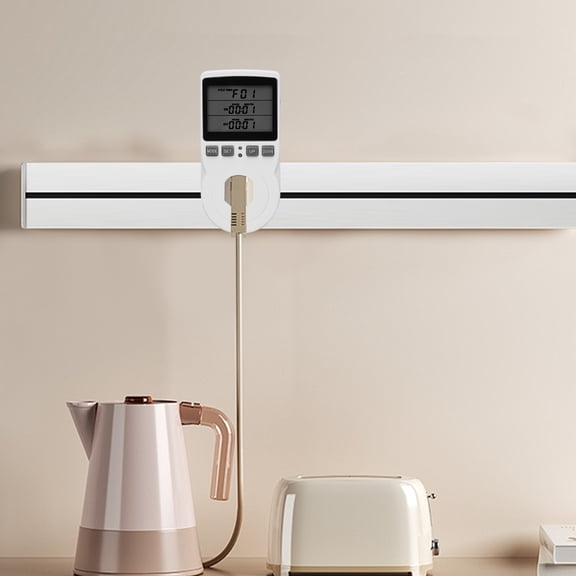 7.8*6*14cm ABS White Digital Thermostat Outlet Plug Temperature Controller Socket Heating Cooling with LED Display