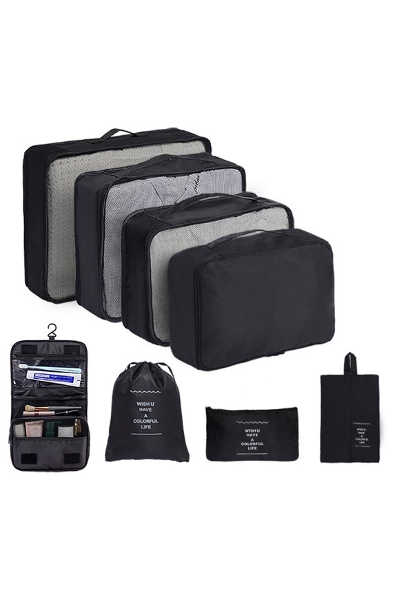 7/8/9/10 Pcs Set Travel Organizer Storage Bags Suitcase Packing Cubes Set Cases Portable Luggage Clothes Shoe Tidy Pouch Folding
