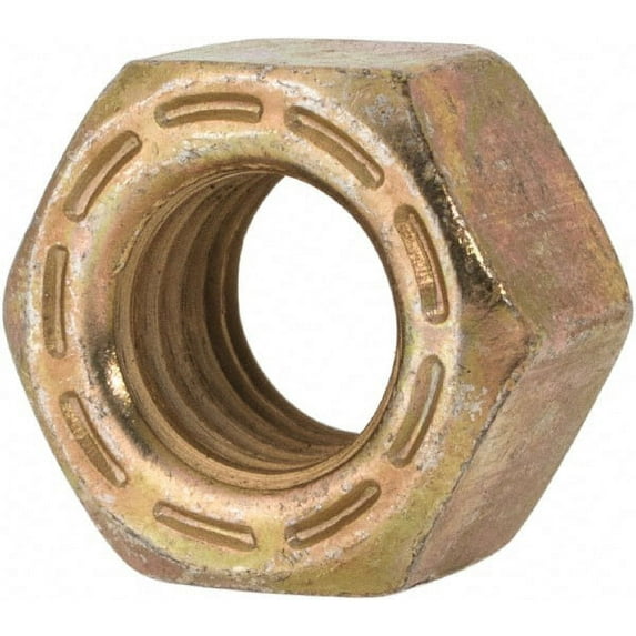7/8"-9 Hex Nut, Zinc Yellow, Grade 9, Made in USA (Quantity: 200)