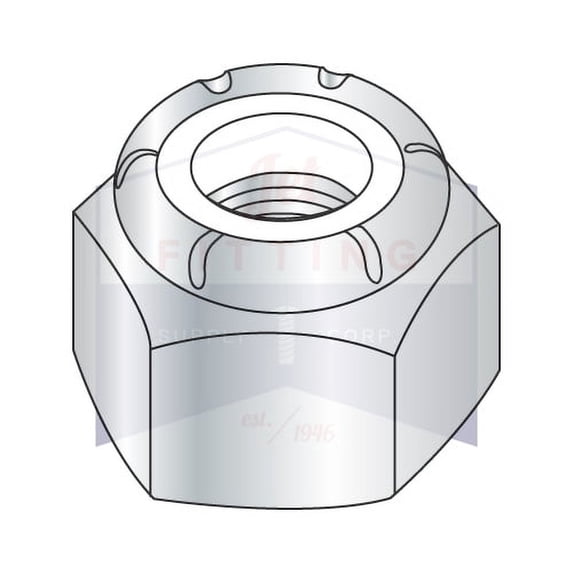 7/8-9 Nylon Insert Hex Lock Nut (Stop Nut) | Heavy Hex, Full Height (NU Series) | Steel | Zinc Plated (Quantity: 40)