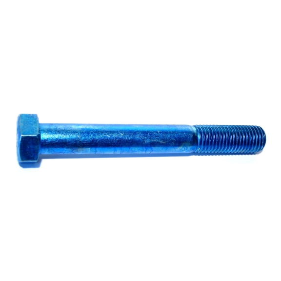7/8"-9 x 7" Zinc Plated Grade 8 Steel Coarse Thread Hex Cap Screws (4 pcs.)