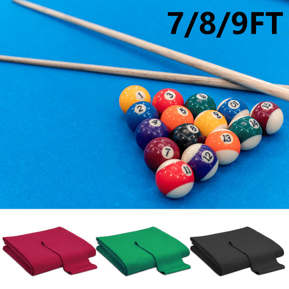 7/8/9Ft Table Worsted Pool Table Cloth- Fast Billiard Felt W/ PRE-CUT RAILS