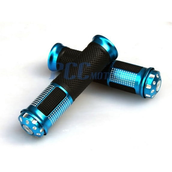 7/8" ALLOY HANDLEBAR GRIPS KTM YAMAHA SUZUKI SCOOTER MOTORCYCLE BLUE GR12_B