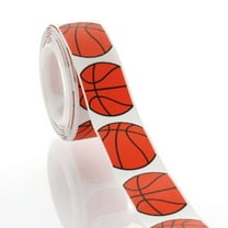 7/8" Basketball Grosgrain Ribbon 5 Yard