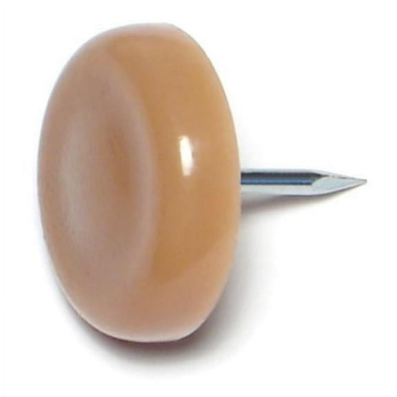 7/8" Beige Plastic Flat Head Tack Glides NTGFP-057 (12 pcs.)