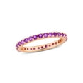 thumbnail image 1 of Gem & Harmony 7/8 Carat (Ctw) Amethyst Eternity Ring Band in 14K Rose Pink Gold for Women, 1 of 6