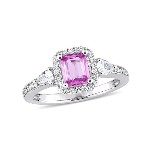 Everly Women's Sapphire and Diamond 14K White Gold Engagement Ring