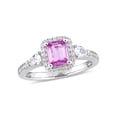 thumbnail image 1 of Everly Women's Sapphire and Diamond 14K White Gold Engagement Ring, 1 of 7