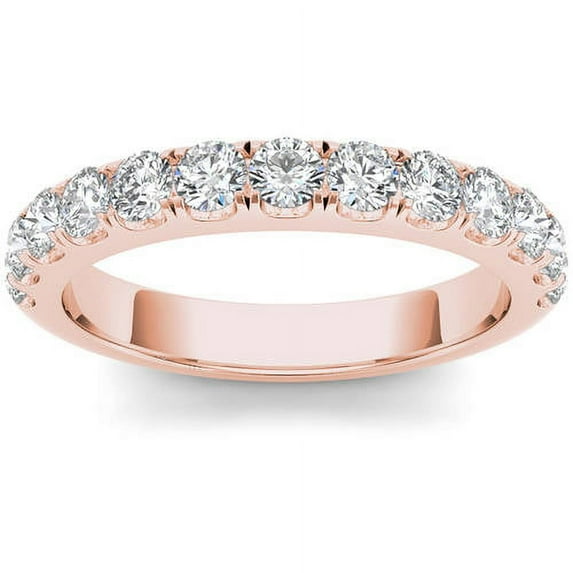 7/8 Carat T.W. Diamond 14kt Rose Gold Wedding Band