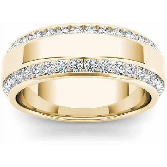 7/8 Carat T.W. Diamond Men's 14kt Yellow Gold Wedding Band