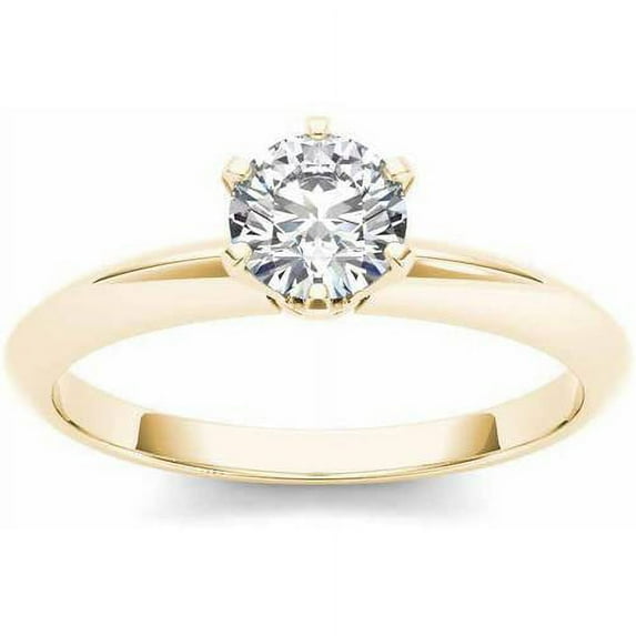 7/8 Carat T.W. Diamond Solitaire 14kt Yellow Gold Engagement Ring