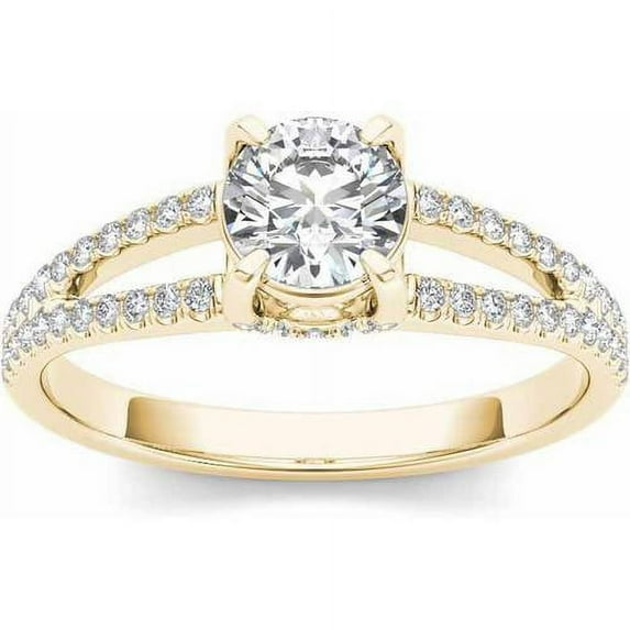 7/8 Carat T.W. Diamond Solitaire 14kt Yellow Gold Engagement Ring