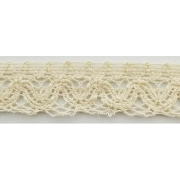 7/8" Cluny Lace Trimming Color: Natural - 18 Continuous Yards