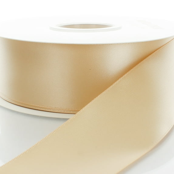 7/8" Double Faced Satin Ribbon 826 Light Gold 50 Yard