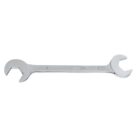 7/8" Double Head 15°/60° Angle-Head Open End Wrench - 8-1/4" Overall Length With Satin Chrome Finish & Thin Heads, Perfect For Tight Clearances. Williams® USA # JHW3728