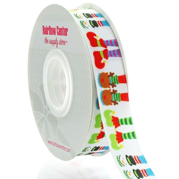 7/8" Elf Feet Grosgrain Ribbon 100 Yard