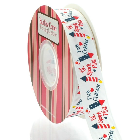 7/8" Firecracker Grosgrain Ribbon 25 Yard