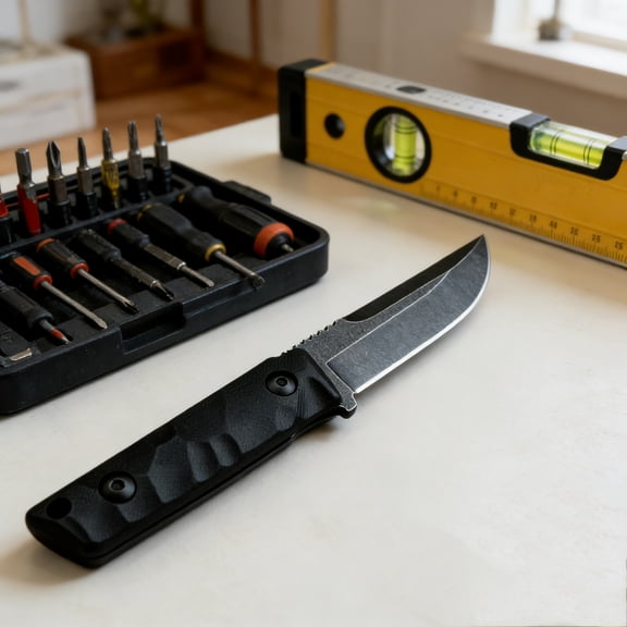 7.8'' Fixed-Blade Utility Knife with G10 Grip, Ideal for Home Vegetable & Packaging Trimming