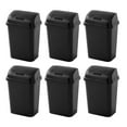 7.8 Gallon SwingTop Wastebasket, Plastic Trash Can with Lid and Compact
